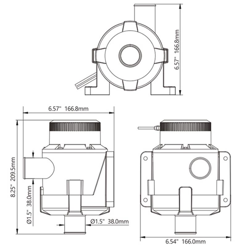 Spolpump Seaflo 14400l/h 24v