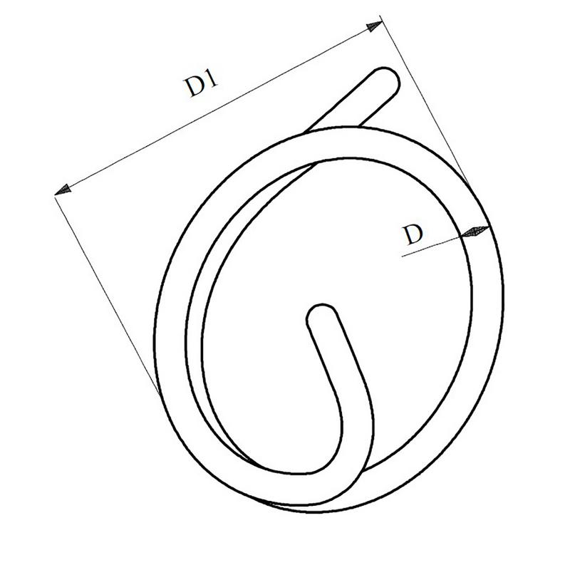 Fjäderring 6st 1.2x15mm