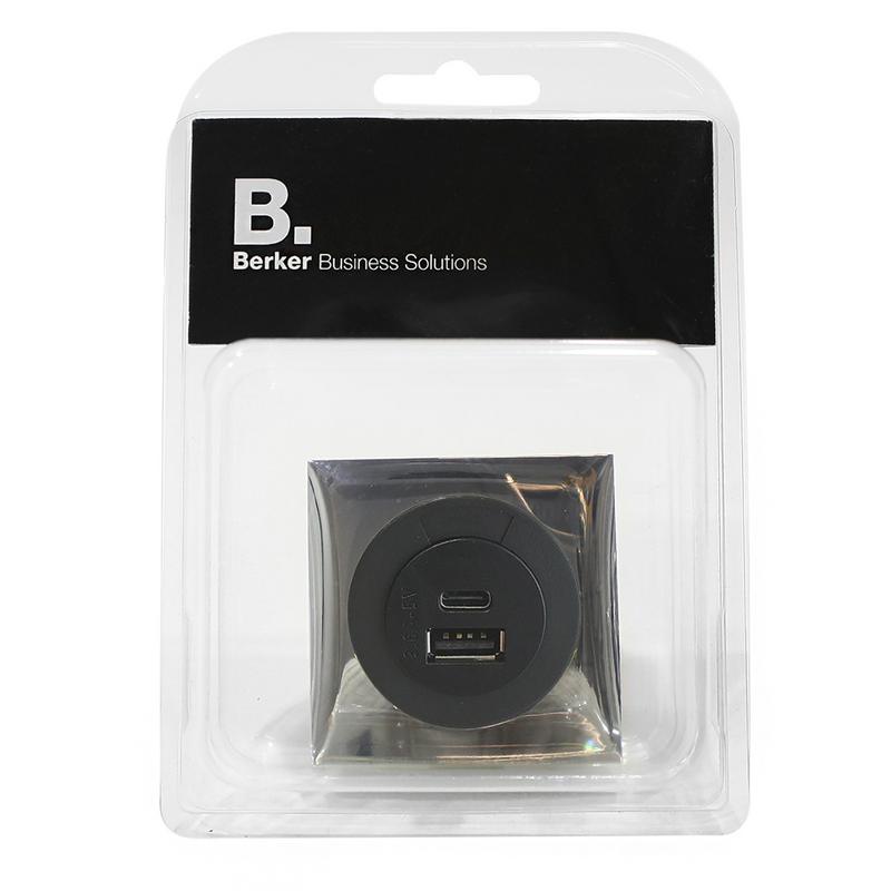 Berker Usb-a Och Usb-c Krom