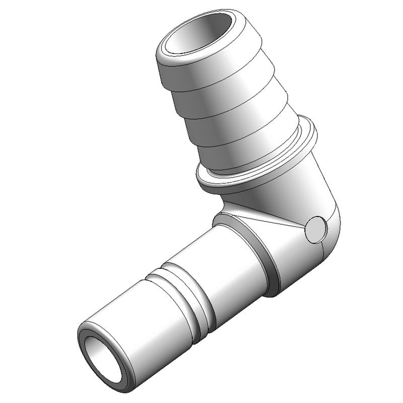 Slangadapter L 19mm-15 2-pack