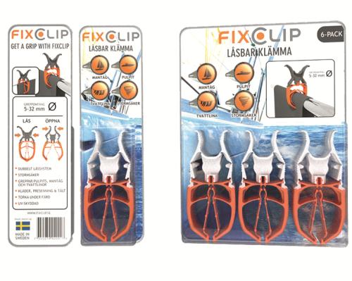 Fixclip 5-32mm 6-p Orange/vit