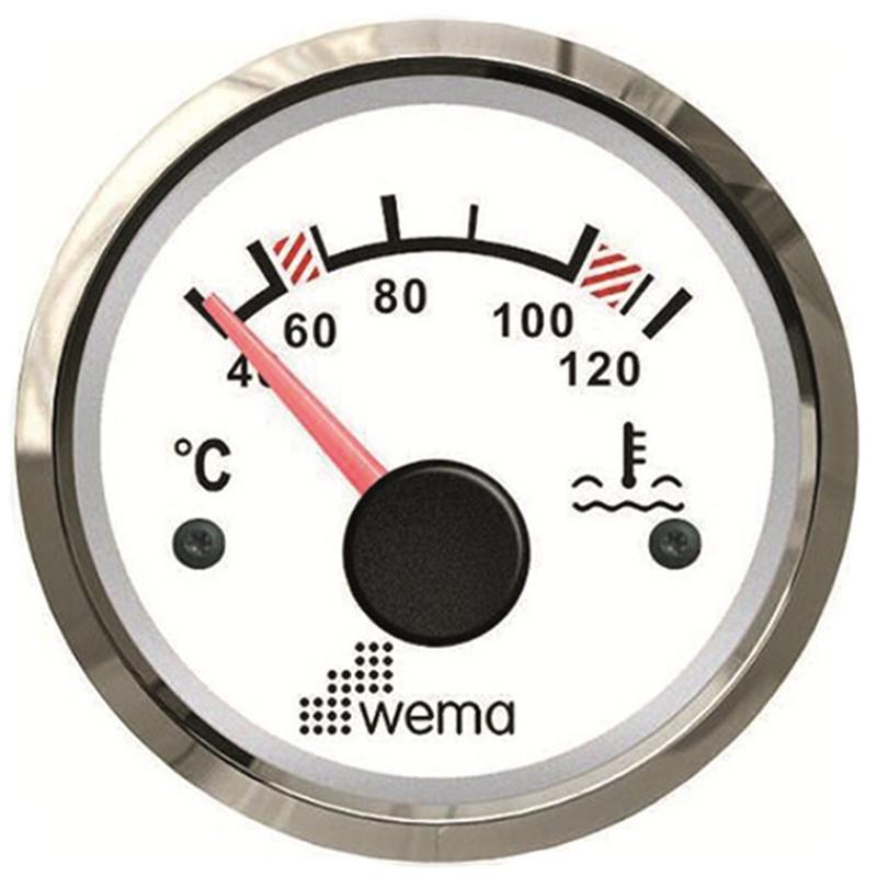 Vattentempmätare Wema Rf/vit
