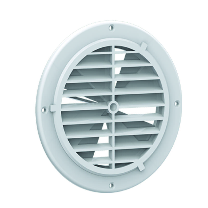 Ventil Vit Plast Rund 164mm