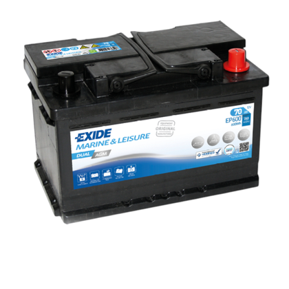 Batteri Exide Agm Ep600 72ah