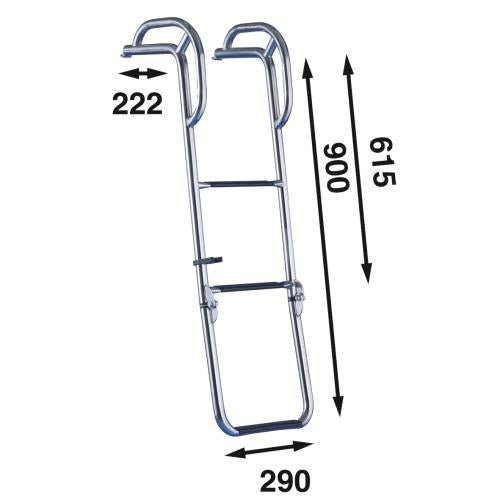 Stege 3steg 90cm Bu80p
