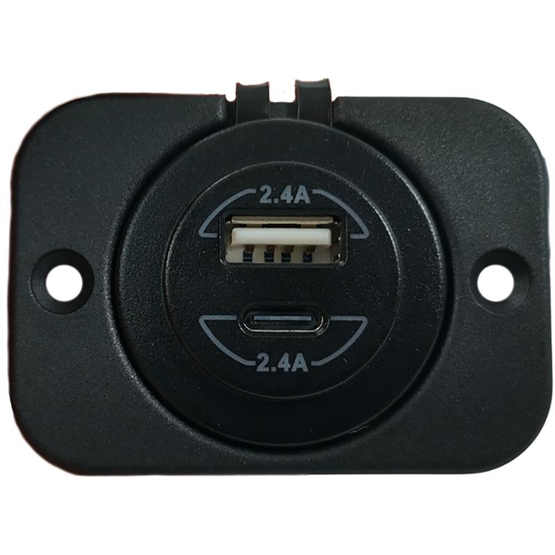 Usb-uttag A/c Dubbelt