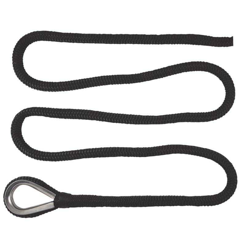 Förtöjningslina 12mm 4m Svart
