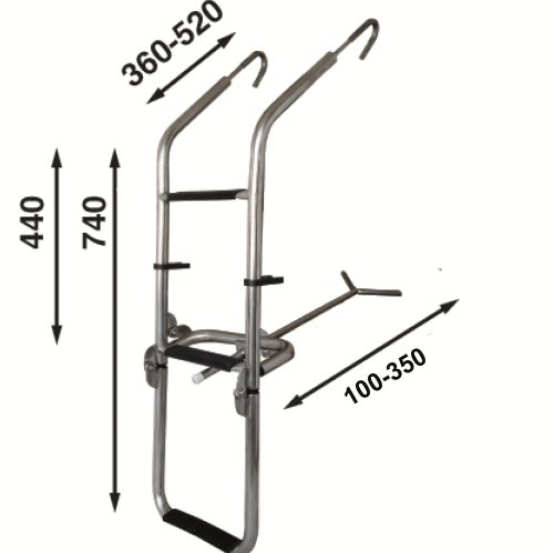 Stävstege 3steg 74cm