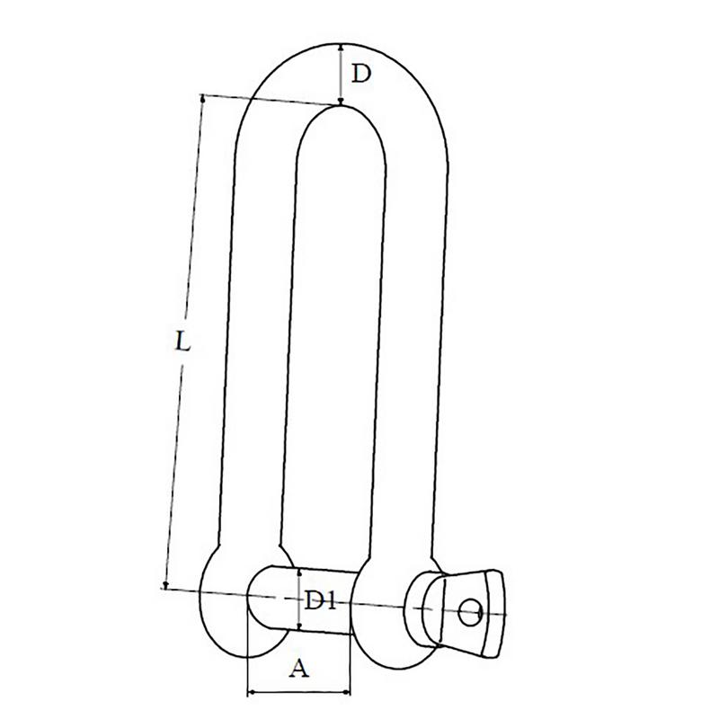Schackel Lång Smidd 4x8x32mm