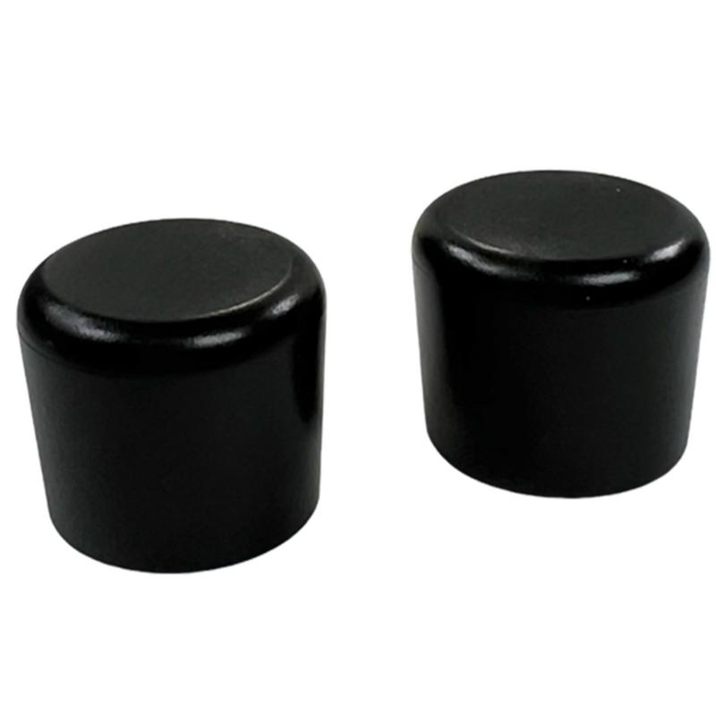 Ändplugg Svart 25mm 2-pack